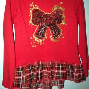 3T red bow top